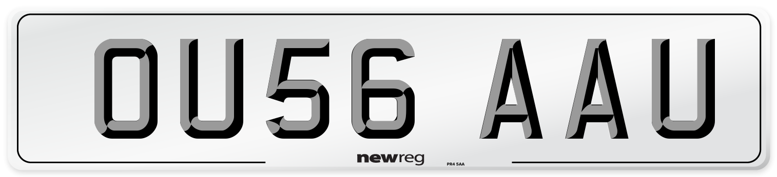 OU56 AAU Number Plate from New Reg